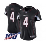 Women's Arizona Cardinals #4 Andy Lee Black Alternate Vapor Untouchable Limited Player 100th Season Football Jersey