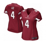 Women's Arizona Cardinals #4 Andy Lee Game Red Team Color Football Jersey