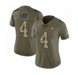 Women's Arizona Cardinals #4 Andy Lee Limited Olive Camo 2017 Salute to Service Football Jersey