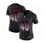 Women's Arizona Cardinals #40 Pat Tillman Limited Black Smoke Fashion Football Jersey