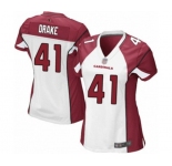 Women's Arizona Cardinals #41 Kenyan Drake Game White Football Jersey