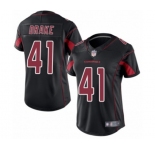 Women's Arizona Cardinals #41 Kenyan Drake Limited Black Rush Vapor Untouchable Football Jersey