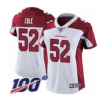 Women's Arizona Cardinals #52 Mason Cole White Vapor Untouchable Limited Player 100th Season Football Jersey