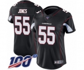 Women's Arizona Cardinals #55 Chandler Jones Black Alternate Vapor Untouchable Limited Player 100th Season Football Jersey