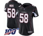 Women's Arizona Cardinals #58 Jordan Hicks Black Alternate Vapor Untouchable Limited Player 100th Season Football Jersey