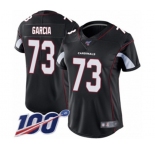 Women's Arizona Cardinals #73 Max Garcia Black Alternate Vapor Untouchable Limited Player 100th Season Football Jersey