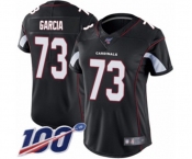 Women's Arizona Cardinals #73 Max Garcia Black Alternate Vapor Untouchable Limited Player 100th Season Football Jersey