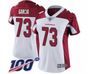 Women's Arizona Cardinals #73 Max Garcia White Vapor Untouchable Limited Player 100th Season Football Jersey