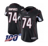 Women's Arizona Cardinals #74 D.J. Humphries Black Alternate Vapor Untouchable Limited Player 100th Season Football Jersey