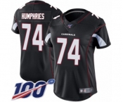 Women's Arizona Cardinals #74 D.J. Humphries Black Alternate Vapor Untouchable Limited Player 100th Season Football Jersey