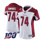Women's Arizona Cardinals #74 D.J. Humphries White Vapor Untouchable Limited Player 100th Season Football Jersey