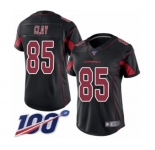 Women's Arizona Cardinals #85 Charles Clay Limited Black Rush Vapor Untouchable 100th Season Football Jersey