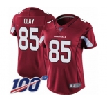 Women's Arizona Cardinals #85 Charles Clay Red Team Color Vapor Untouchable Limited Player 100th Season Football Jersey