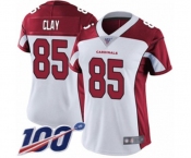 Women's Arizona Cardinals #85 Charles Clay White Vapor Untouchable Limited Player 100th Season Football Jersey