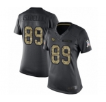 Women's Arizona Cardinals #89 Andy Isabella Limited Black 2016 Salute to Service Football Jersey