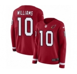 Women's Nike Arizona Cardinals #10 Chad Williams Limited Red Therma Long Sleeve NFL Jersey