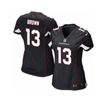 Women's Nike Arizona Cardinals #13 Jaron Brown Elite Black Alternate NFL Jersey