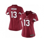 Women's Nike Arizona Cardinals #13 Jaron Brown Elite Red Team Color NFL Jersey
