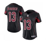 Women's Nike Arizona Cardinals #13 Kurt Warner Limited Black Rush Vapor Untouchable NFL Jersey