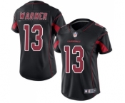 Women's Nike Arizona Cardinals #13 Kurt Warner Limited Black Rush Vapor Untouchable NFL Jersey
