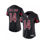 Women's Nike Arizona Cardinals #14 J.J. Nelson Limited Black Rush NFL Jersey