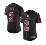 Women's Nike Arizona Cardinals #2 Andy Lee Limited Black Rush Vapor Untouchable NFL Jersey