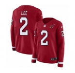 Women's Nike Arizona Cardinals #2 Andy Lee Limited Red Therma Long Sleeve NFL Jersey