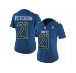 Women's Nike Arizona Cardinals #21 Patrick Peterson Limited Blue 2017 Pro Bowl NFL Jersey