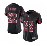 Women's Nike Arizona Cardinals #22 T. J. Logan Limited Black Rush Vapor Untouchable NFL Jersey