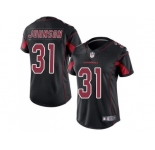 Women's Nike Arizona Cardinals #31 David Johnson Black Stitched NFL Limited Rush Jersey