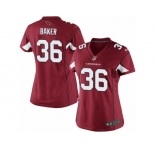 Women's Nike Arizona Cardinals #36 Budda Baker Limited Red Team Color NFL Jersey