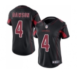 Women's Nike Arizona Cardinals #4 Phil Dawson Limited Black Rush Vapor Untouchable NFL Jersey