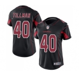 Women's Nike Arizona Cardinals #40 Pat Tillman Limited Black Rush Vapor Untouchable NFL Jersey