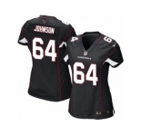 Women's Nike Arizona Cardinals #64 Dorian Johnson Limited Black Alternate NFL Jersey