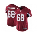 Women's Nike Arizona Cardinals #68 Jared Veldheer Vapor Untouchable Limited Red Team Color NFL Jersey