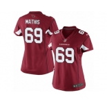 Women's Nike Arizona Cardinals #69 Evan Mathis Limited Red Team Color NFL Jersey