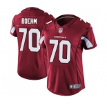 Women's Nike Arizona Cardinals #70 Evan Boehm Red Team Color Vapor Untouchable Limited Player NFL Jersey