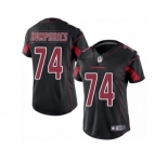 Women's Nike Arizona Cardinals #74 D.J. Humphries Limited Black Rush NFL Jersey