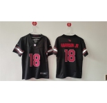 Youth Arizona Cardinals #18 Marvin Harrison Jr Black 2024 Draft F.U.S.E Vapor Untouchable Limited Stitched Football Jersey