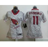 nike women nfl jerseys arizona cardinals #11 larry fitzgerald [fem fan zebra]