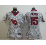 nike women nfl jerseys arizona cardinals #15 floyd [fem fan zebra]