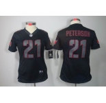 nike women nfl jerseys arizona cardinals #21 peterson black[nike impact limited]