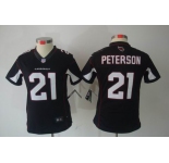 nike women nfl jerseys arizona cardinals #21 peterson black[nike limited]