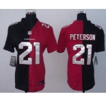 nike women nfl jerseys arizona cardinals #21 peterson red-black[nike split]