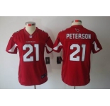 nike women nfl jerseys arizona cardinals #21 peterson red[nike limited]