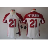 nike women nfl jerseys arizona cardinals #21 peterson white[nike limited]