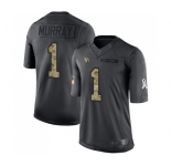 Youth Arizona Cardinals #1 Kyler Murray Limited Black 2016 Salute to Service Football Jersey