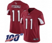 Youth Arizona Cardinals #11 Larry Fitzgerald Red Team Color Vapor Untouchable Limited Player 100th Season Football Jersey