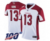 Youth Arizona Cardinals #13 Christian Kirk White Vapor Untouchable Limited Player 100th Season Football Jersey