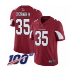Youth Arizona Cardinals #35 D.J. Swearinger SR Red Team Color Vapor Untouchable Limited Player 100th Season Football Jersey